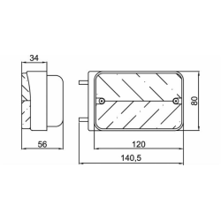 FANALE DIREZIONE-POSIZIONE SX 120X80M CON ATTACCO LATERALE