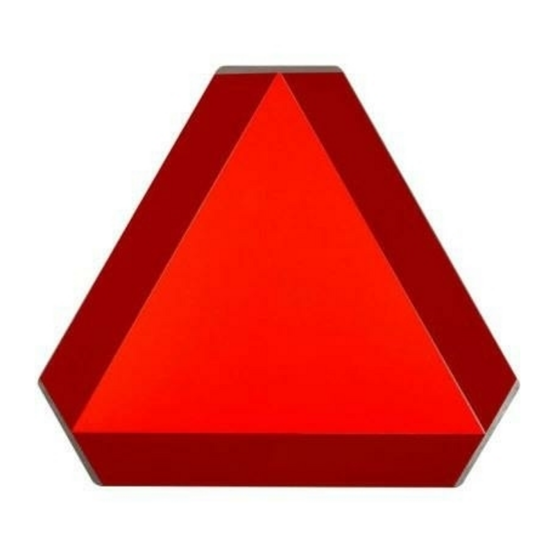 Triangolo di segnalazione in alluminio per veicoli lenti, 365×365 mm, omologazione europea