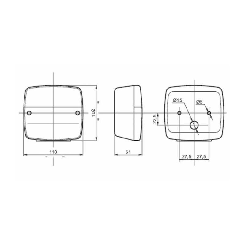 FANALE DIREZIONE- POSIZIONE DX E SX 108X103MM