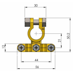 MORSETTO BATTERIA DOPPIO NEGATIVO