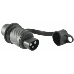 Spina 3 poli 12-24V in plastica con cappuccio