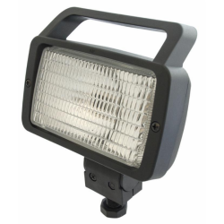 Faro lavoro alogeno rettangolare 156x85x92 mm con interruttore ON/OFF e maniglia