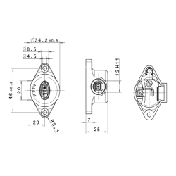 Presa bipolare 12-24V in plastica