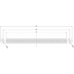 TRECCIA DI MASSA FLESSIBILE IN RAME 500 MM, SEZIONE  50 MM² , FORI Ø 12,5 MM