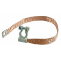 TRECCIA DI MASSA CON MORSETTO BATTERIA POLARITA' NEGATIVA, SEZIONE 50 MM², LUNGHEZZA 500 MM, OCCHIELLO Ø 12,5 MM