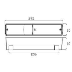 Fanale posteriore alogeno dx-sx 295x60x60 mm