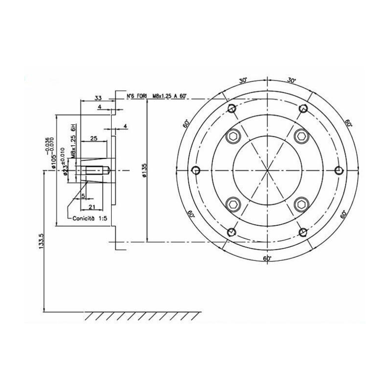 Motore a 4 tempi OHV 270cc. 9,0hp con flangia