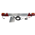Barra regolabile 1200 ÷ 1800 mm con fanali posteriori 12V alogeni e triangoli rifrangenti