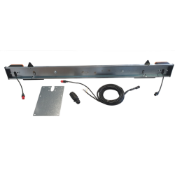 Barra regolabile 1200 ÷ 1800 mm con fanali posteriori 12V alogeni e triangoli rifrangenti