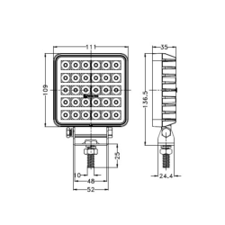 Faro da lavoro LED 10-30V 3800 LM