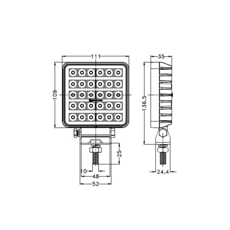 Faro da lavoro LED 10-30V 3800 LM