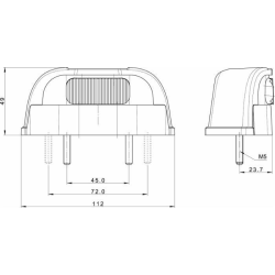 Fanale targa LED 12-24 V