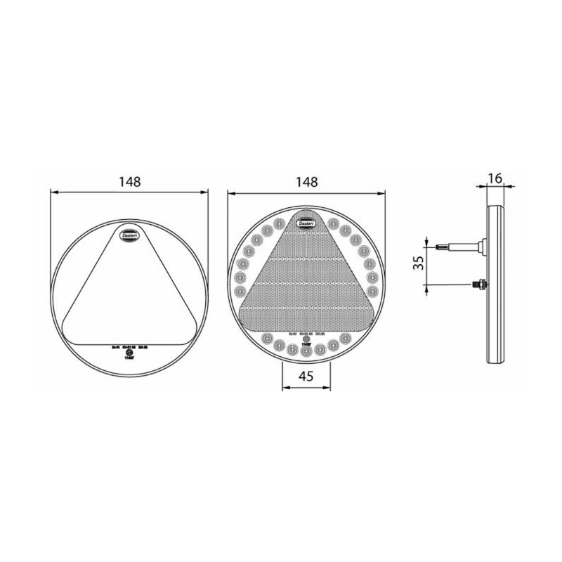 Fanale posteriore LED dx/sx 12/24V Ø 148 mm