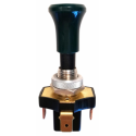 Interruttore a tiretto con ritorno e pomolo verde luminoso 12 V