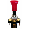 Interruttore a tiretto con ritorno e pomolo rosso luminoso 12 V