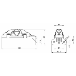 Kit 2 luci di ingombro a LED 12-36 V dx e sx