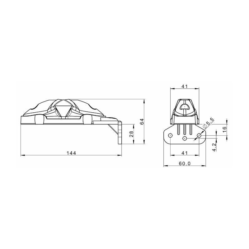 Kit 2 luci di ingombro a LED 12-36 V dx e sx