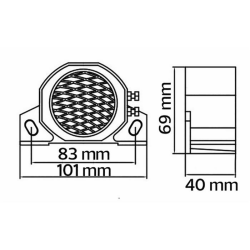 Avvisatore acustico retromarcia 10-100V 92dB