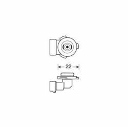 Lampadina alogena HB4 12V 51W P22d