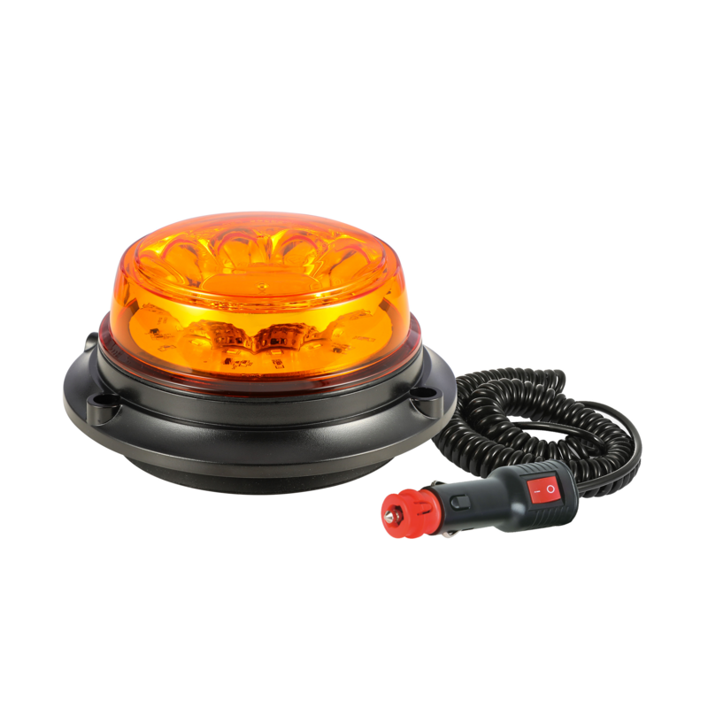 Lampeggiante a led base magnetica 12-24V, IP66, 8 LED, 12W