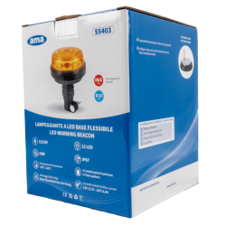Lampeggiante a led base flessibile 12-24V, IP66, 8 LED, 12W