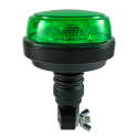 Lampeggiante con calotta e led verde, base flessibile 12-24V, IP66, 8 LED, 12W