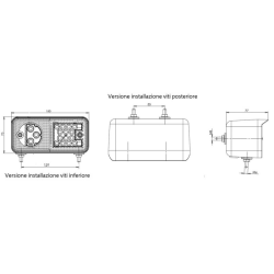 Fanale direzione-posizione LED dx 12-24V