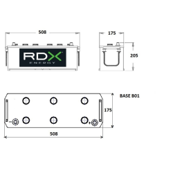 Batteria 12V 130AH 950A 508X175X205 mm
