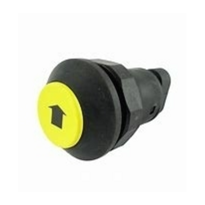 Interruttore a pulsante PNEUTRON giallo, simbolo freccia nera - sollevare/abbassare