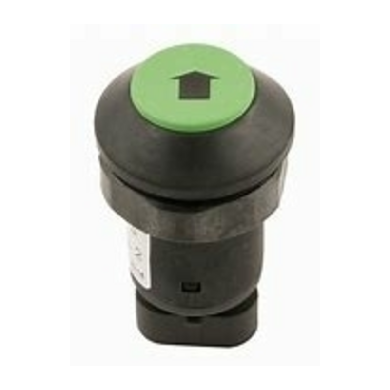 Interruttore a pulsante PNEUTRON verde, simbolo freccia nera - sollevare/abbassare