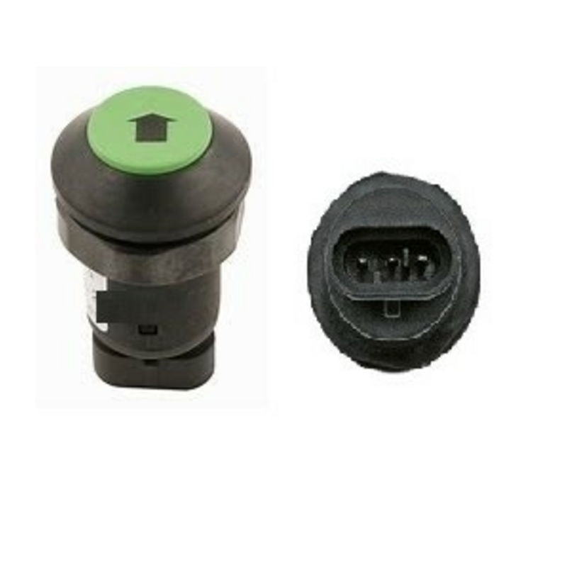 Interruttore a pulsante PNEUTRON verde, simbolo freccia nera - sollevare/abbassare
