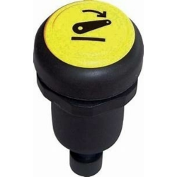 Interruttore a pulsante PNEUTRON giallo, simbolo sollevatore abbassato