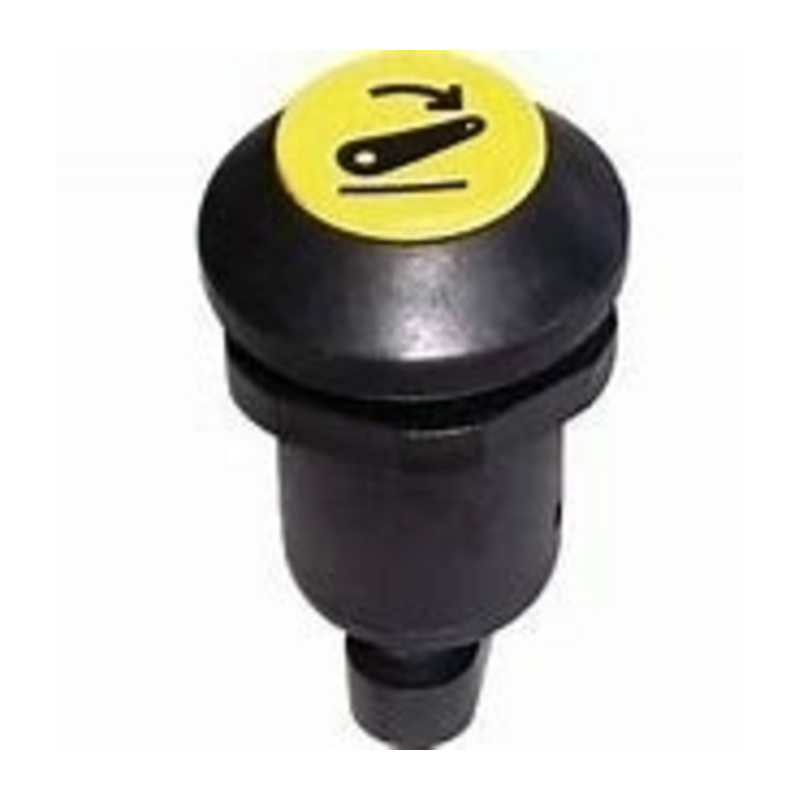 Interruttore a pulsante PNEUTRON giallo, simbolo sollevatore abbassato