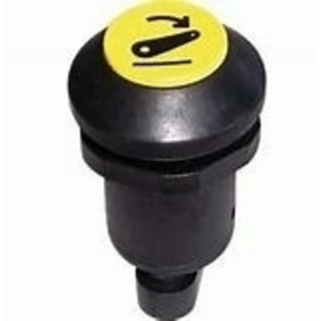Interruttore a pulsante PNEUTRON giallo, simbolo sollevatore abbassato