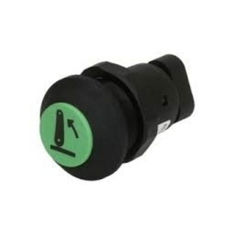 Interruttore a pulsante PNEUTRON verde, simbolo sollevatore alzato parte dx