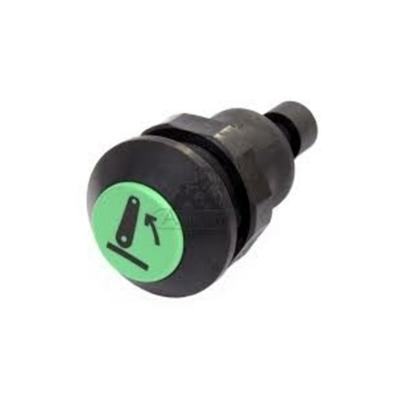 Interruttore a pulsante PNEUTRON verde, simbolo sollevatore alzato parte dx