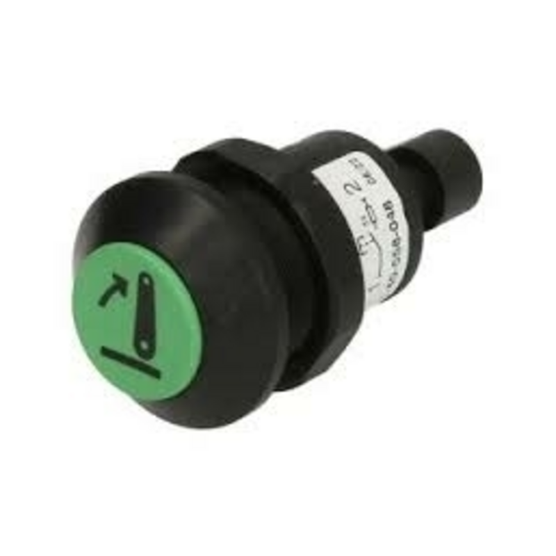 Interruttore a pulsante PNEUTRON verde, simbolo sollevatore alzato parte sx