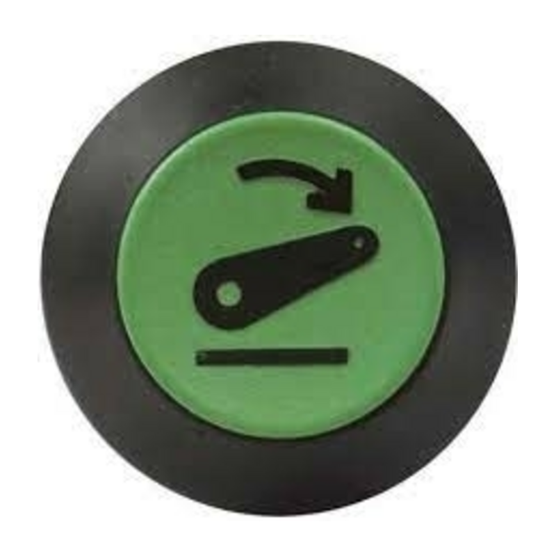 Interruttore a pulsante PNEUTRON verde, simbolo sollevatore abbassato parte dx