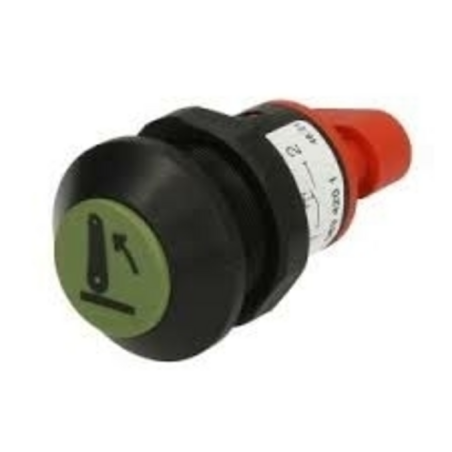 Interruttore a pulsante PNEUTRON verde chiaro, simbolo sollevatore alzato