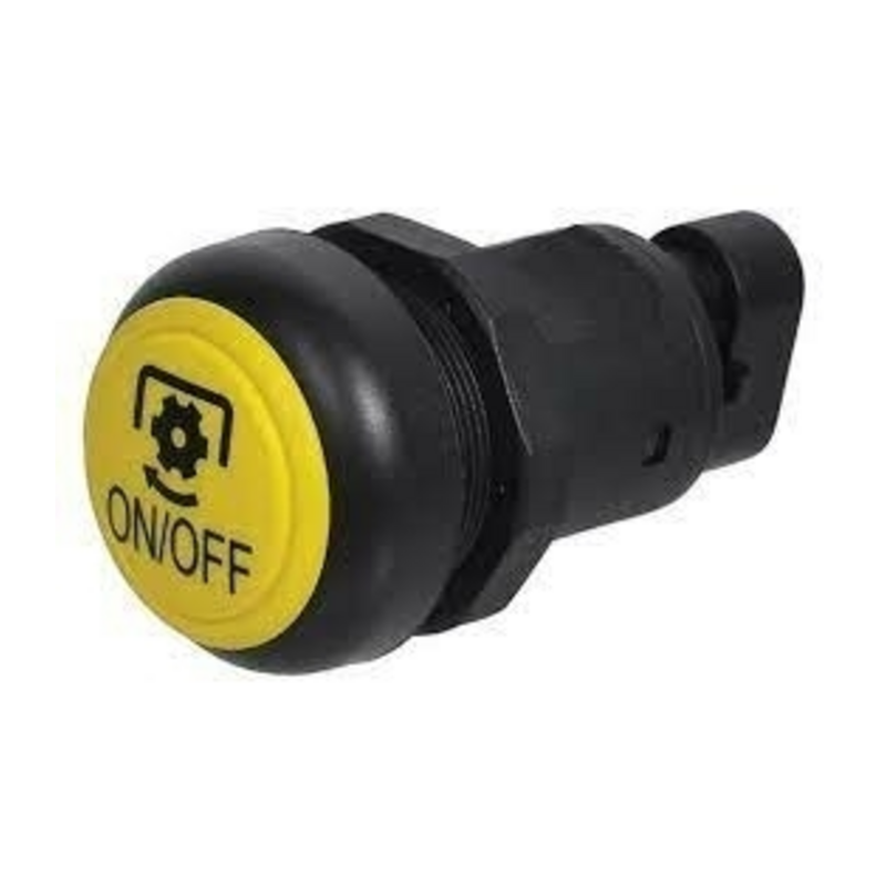 Interruttore a pulsante PNEUTRON giallo, simbolo presa di forza PTO ON/OFF
