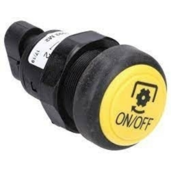 Interruttore a pulsante PNEUTRON giallo, simbolo presa di forza PTO ON/OFF