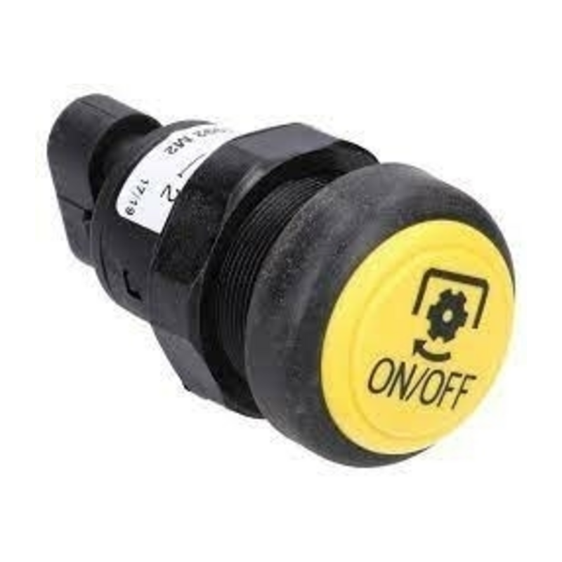 Interruttore a pulsante PNEUTRON giallo, simbolo presa di forza PTO ON/OFF