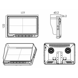 Monitor 7" HD 16:9 per kit 55804