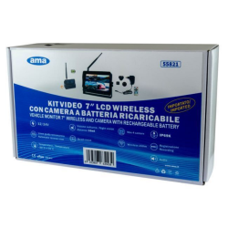 Kit video wireless AHD 7" con camera magnetica a batteria ricaricabile 12-24V
