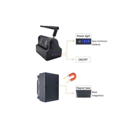 Camera wireless magnetica a batteria ricaricabile per art. 55821