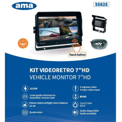Kit videocamera 7" HD 16:9 12-24V