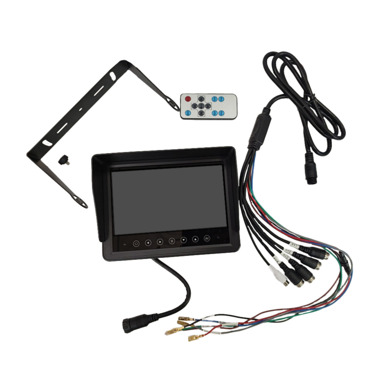 Monitor 7" HD waterproof, 12-24V, max 4 camere