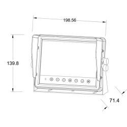 Monitor 7" HD waterproof, 12-24V, max 4 camere