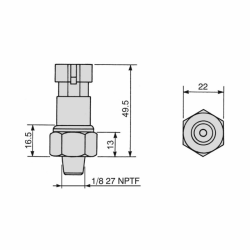 Pressostato olio motore 12V 1/8 27 NPTF