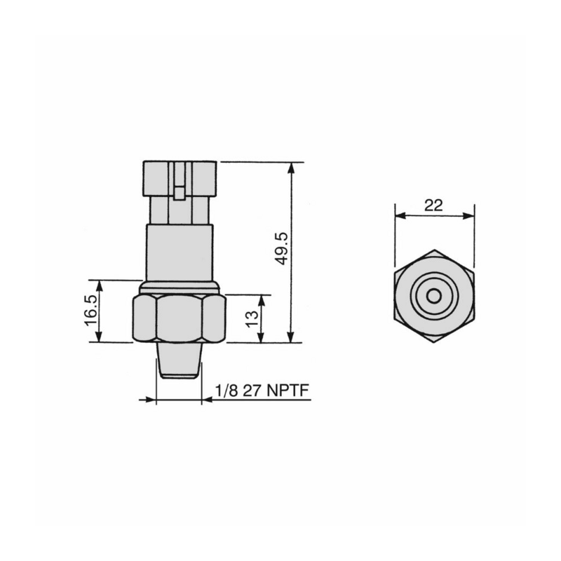 Pressostato olio motore 12V 1/8 27 NPTF